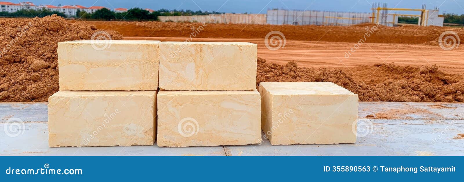 hempcrete blocks at construction site sustainable building material hempcrete blocks displayed on a construction site ready