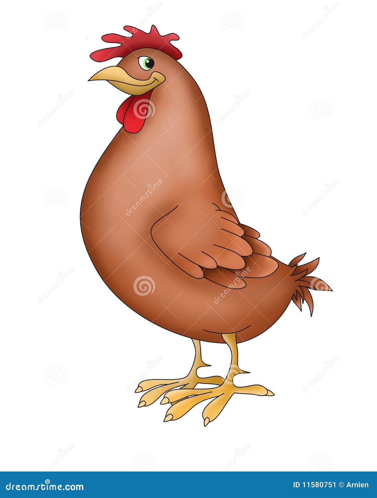 Illustration of Cute Hen Cartoon Stock Illustration - Illustration of  funny, cartoon: 111993869