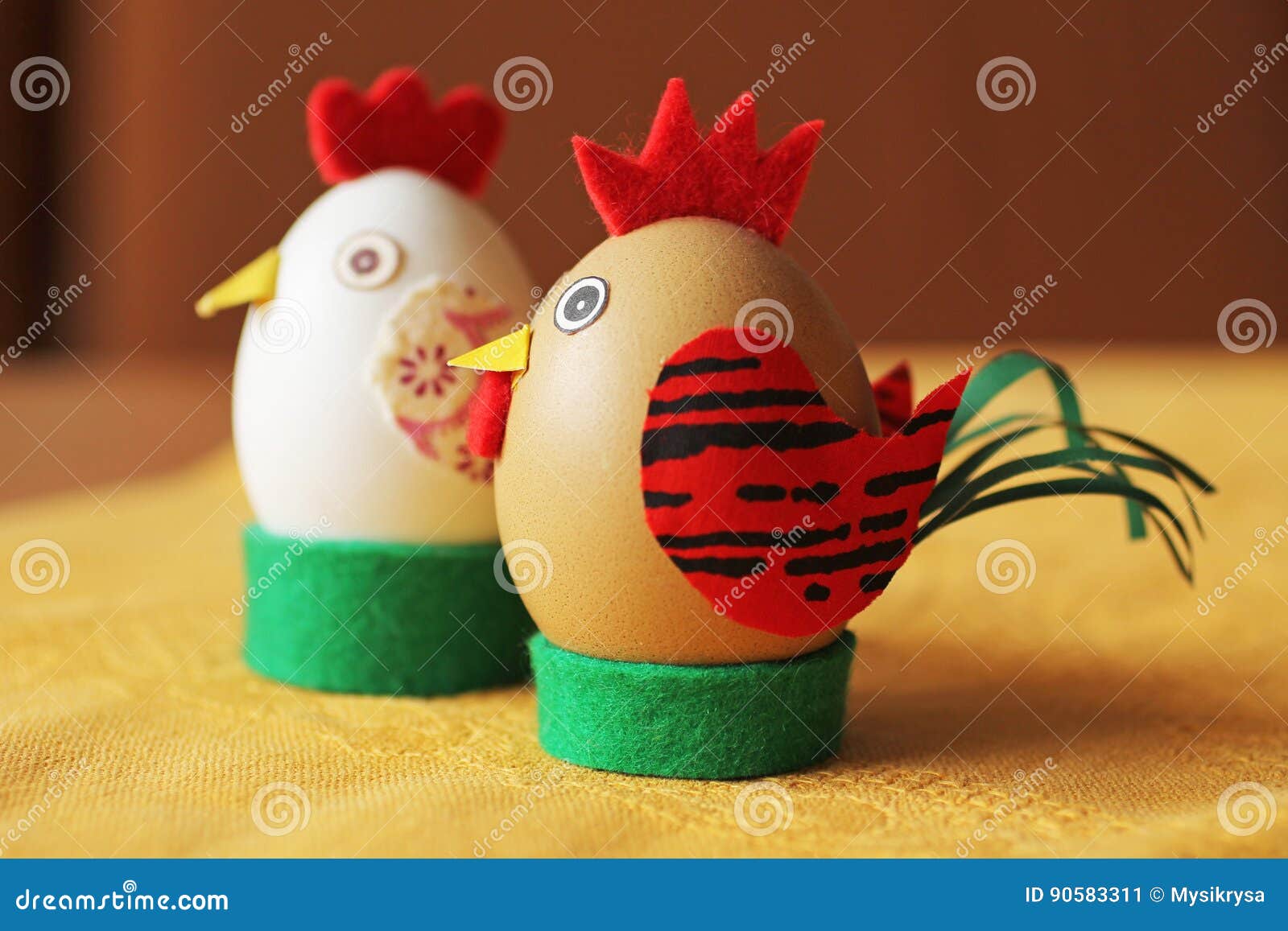 Hen and Rooster Made of Eggs Stock Image - Image of home, cute: 90583311
