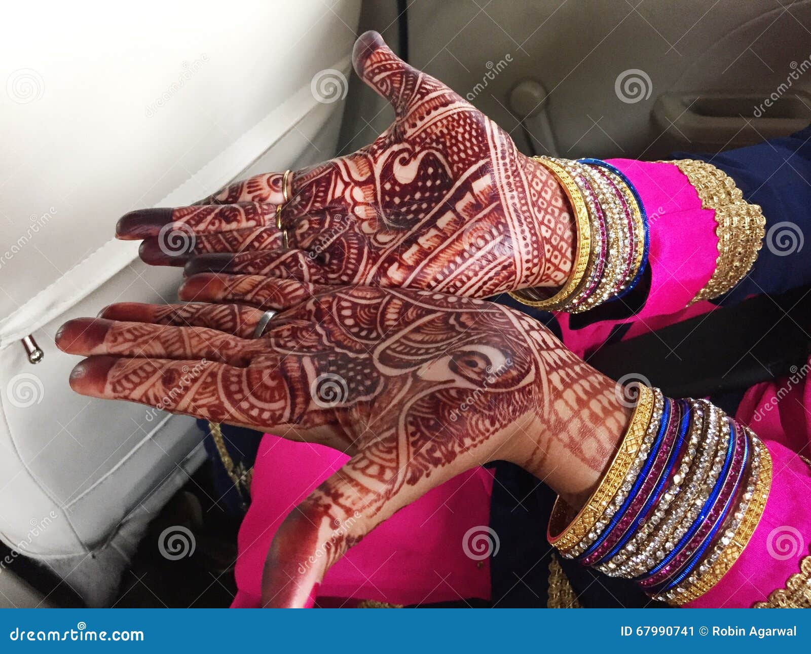 Henna Art on Brides Hand stock image. Image of designs - 67990741