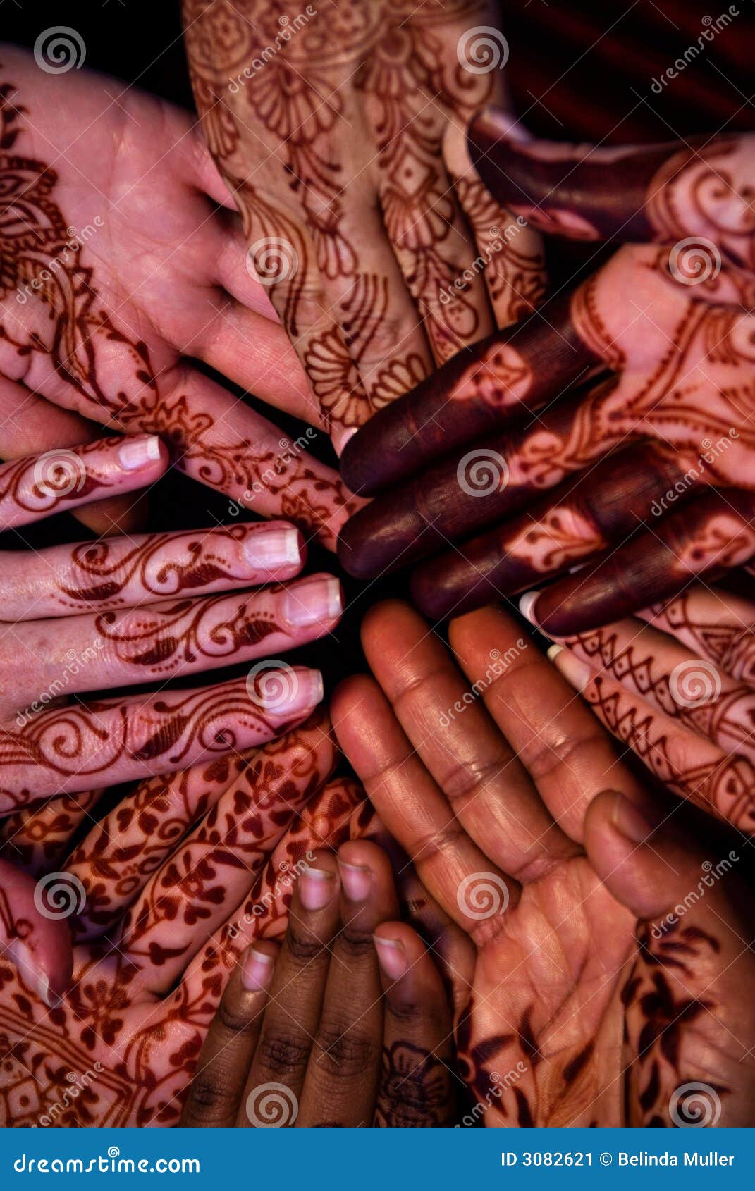 Henna Hand Paintings Stock Image Image 3082621