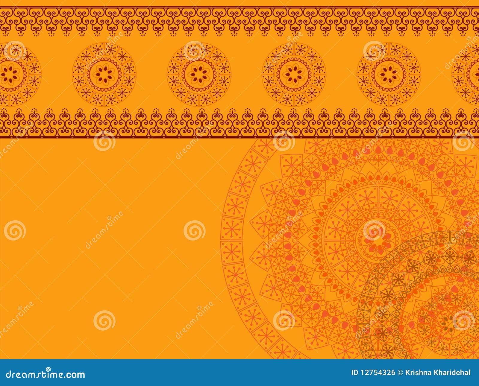Henna Mandala Background Illustration 12754326 - Megapixl