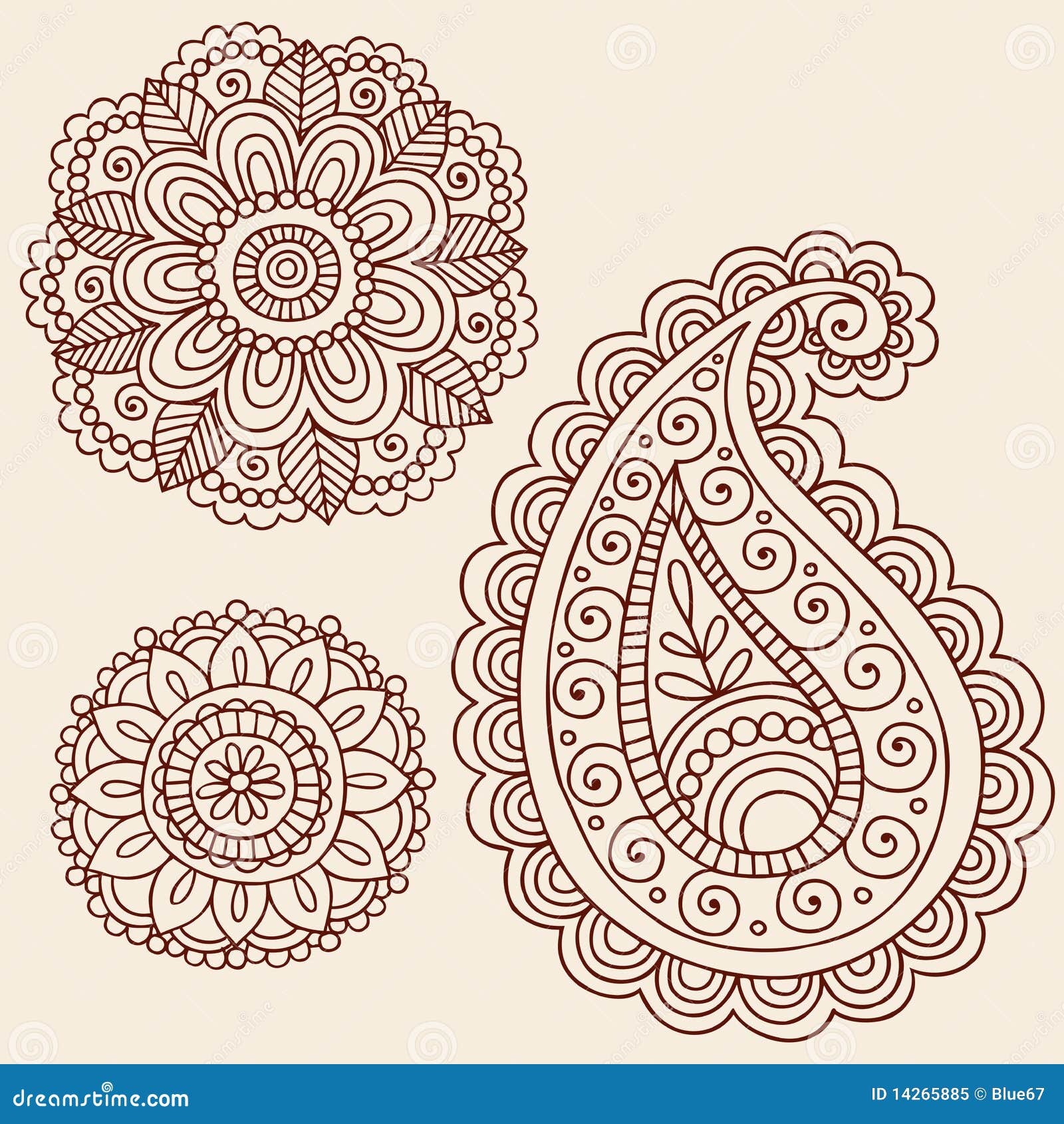 Paisley Henna Tattoo Designs