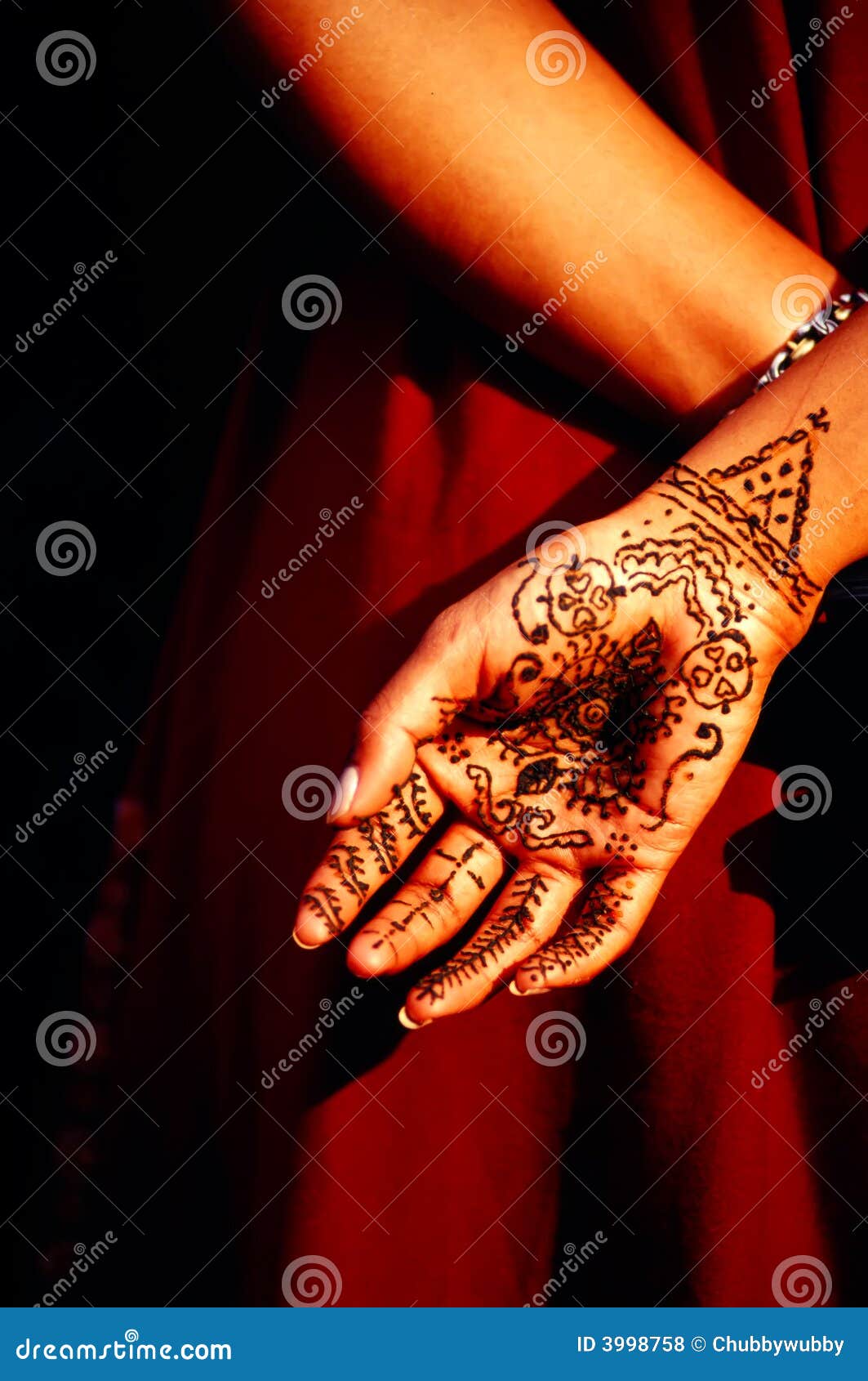 Henna painting on hand stock photo. Image of asia, eastern 3998758
