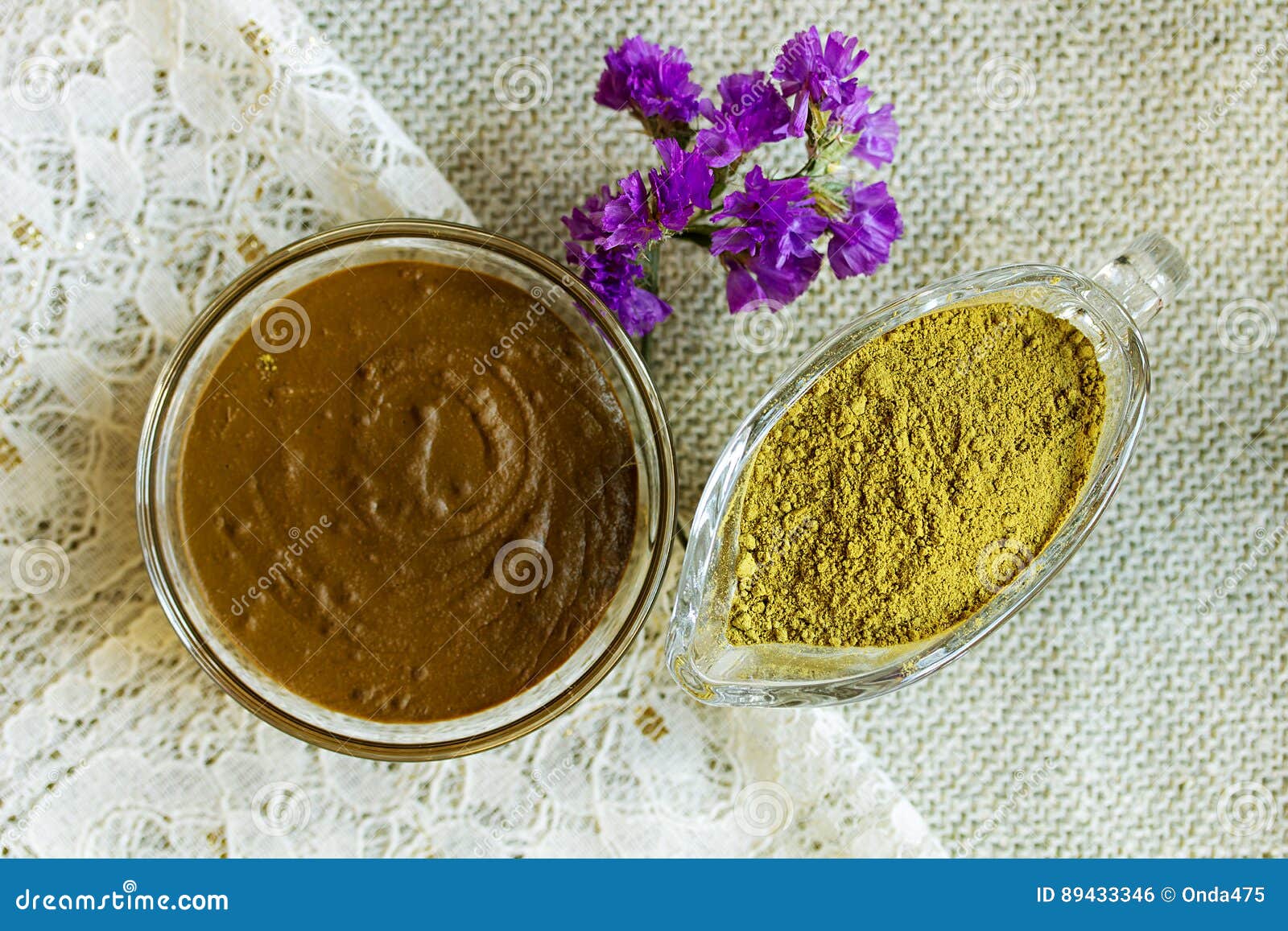 Henna Powder. Henna Paste. Prepare the Henna Paste at Home Stock Photo -  Image of dough, paste: 89433346