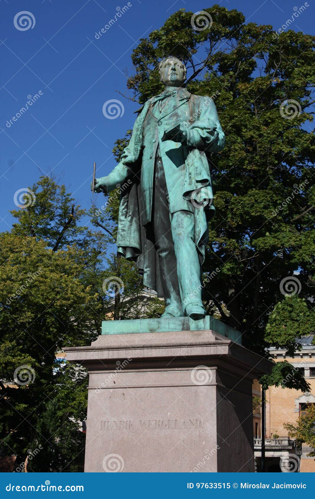 Henrik Wergeland Statue in Oslo, Norway Stock Image - Image of ...