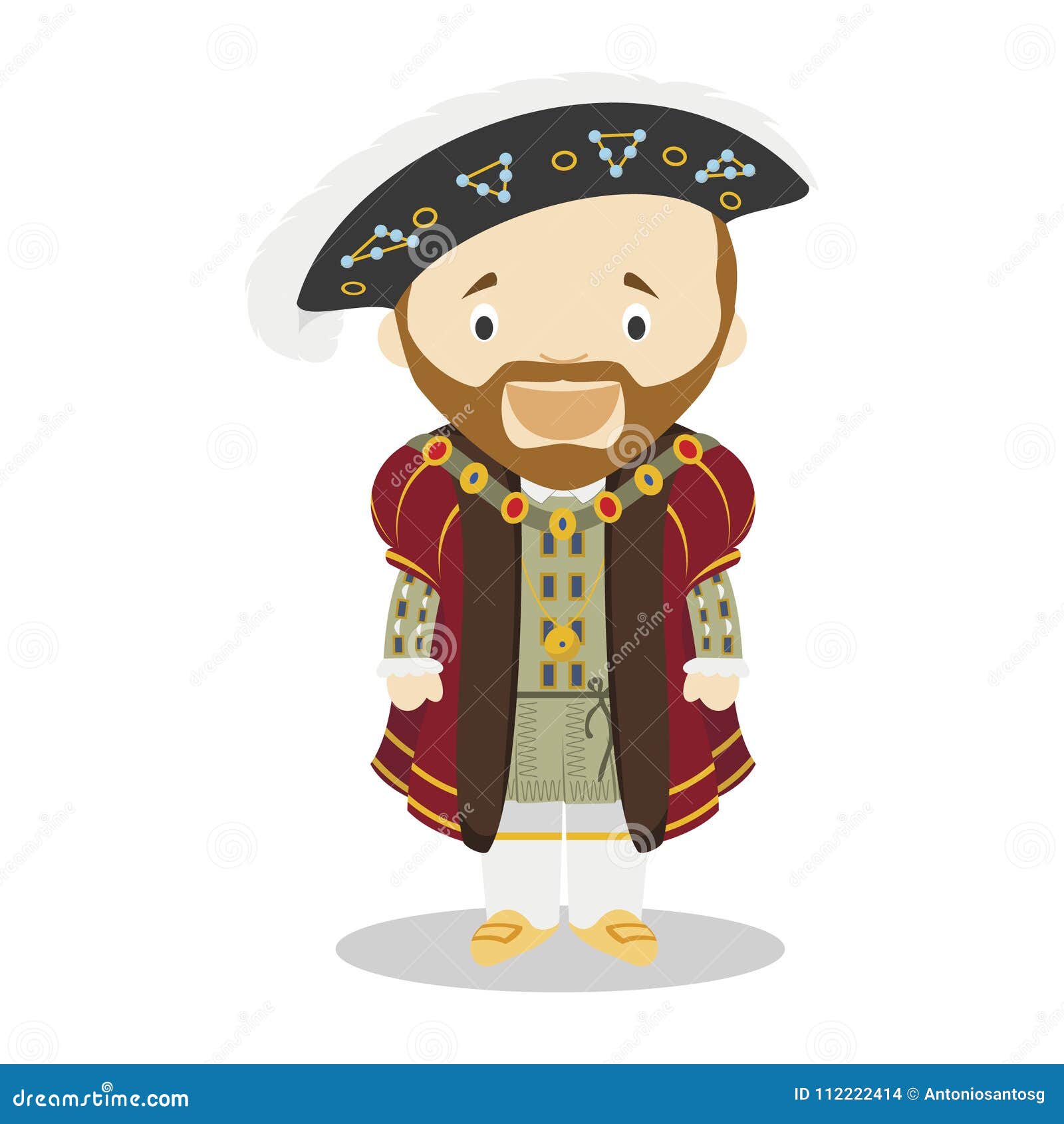 henry viii of england cartoon character.  .