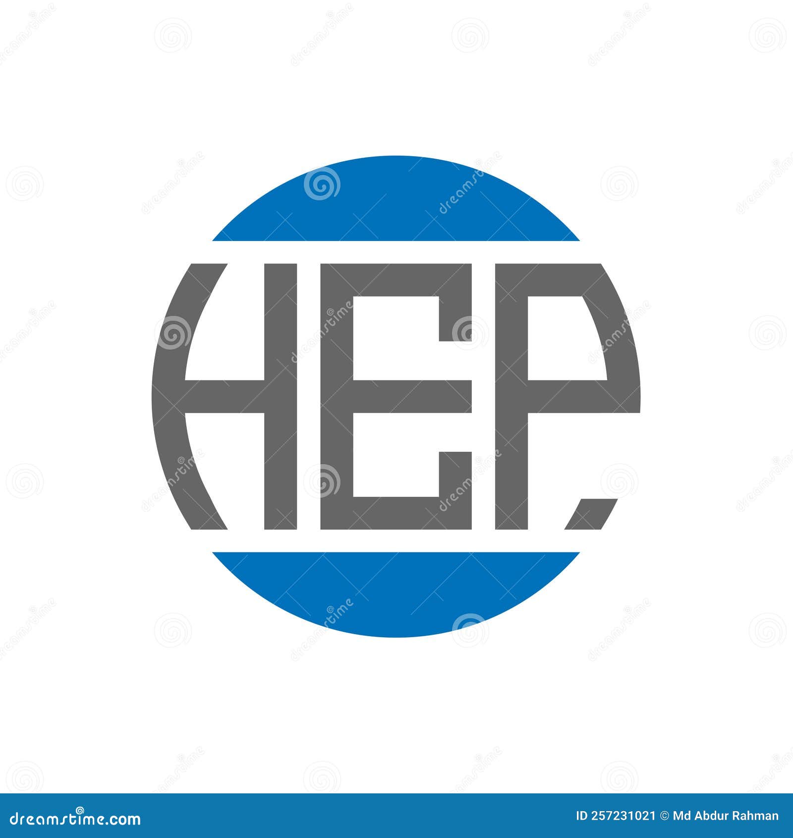 hep letter logo  on white background. hep creative initials circle logo concept. hep letter 