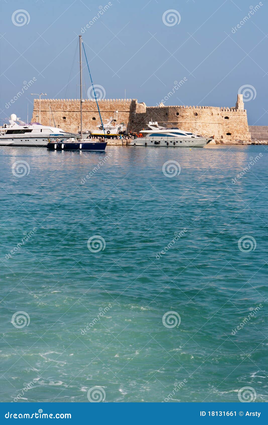 heraklion harbor. crete, greece