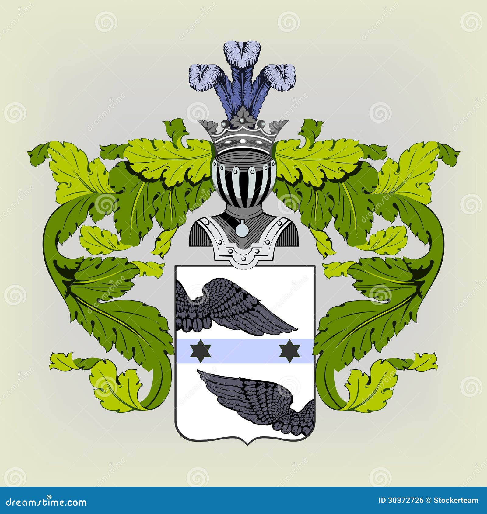 Heraldic Coat of Arms with Leaves Stock Illustration - Illustration of  imperial, grunge: 30372726