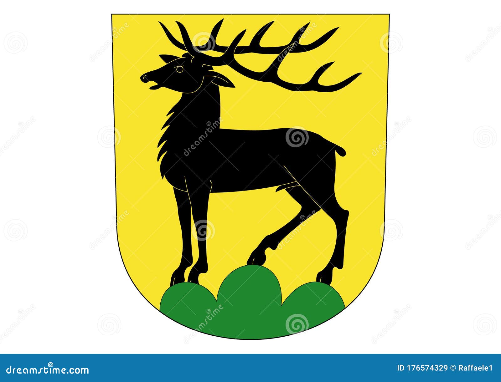 heraldic coats of arms with various graphics