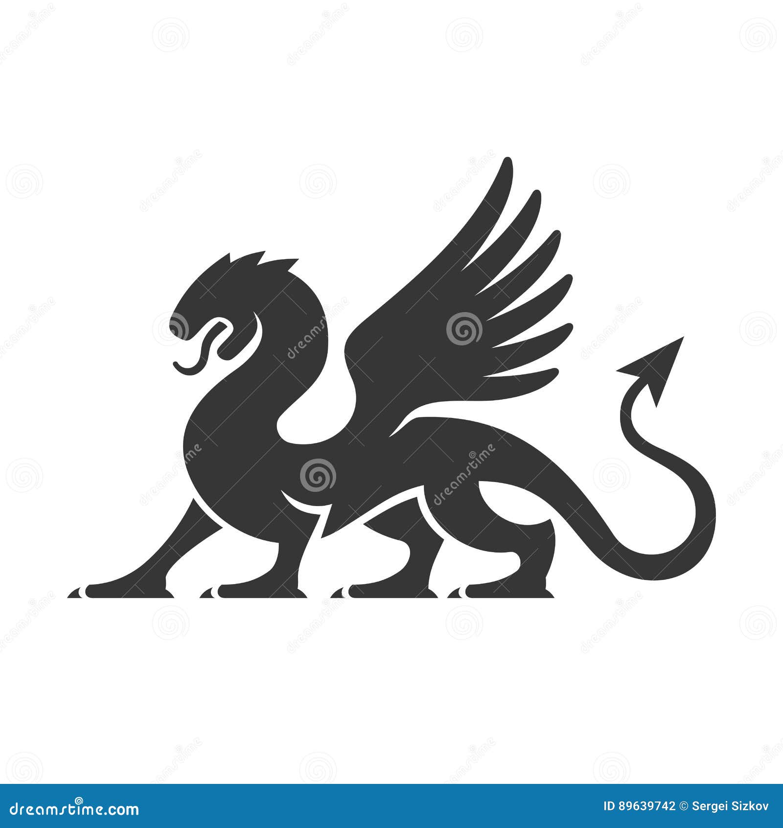 Dragon Silhouette Vector Illustration. | CartoonDealer.com #70723574