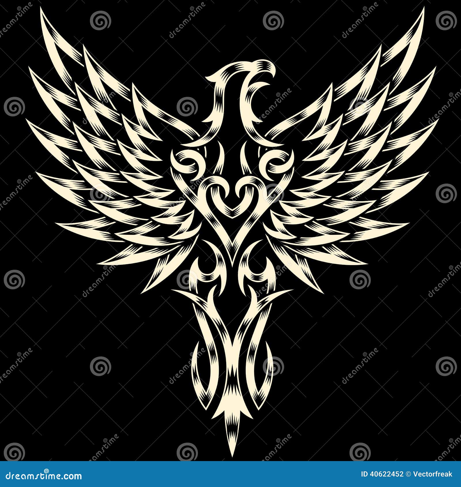 Celtic Rising Eagle Tattoo Design — LuckyFish, Inc. and Tattoo Santa Barbara