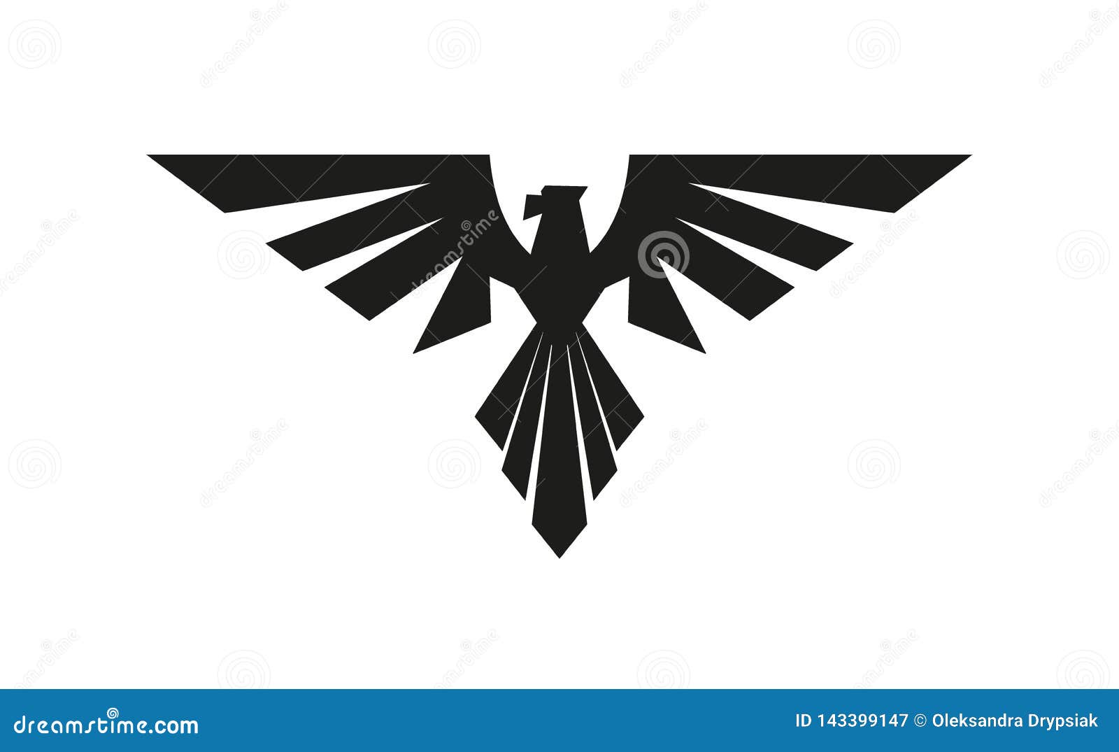 Heraldic eagle logo. stock vector. Illustration of blazon - 143399147