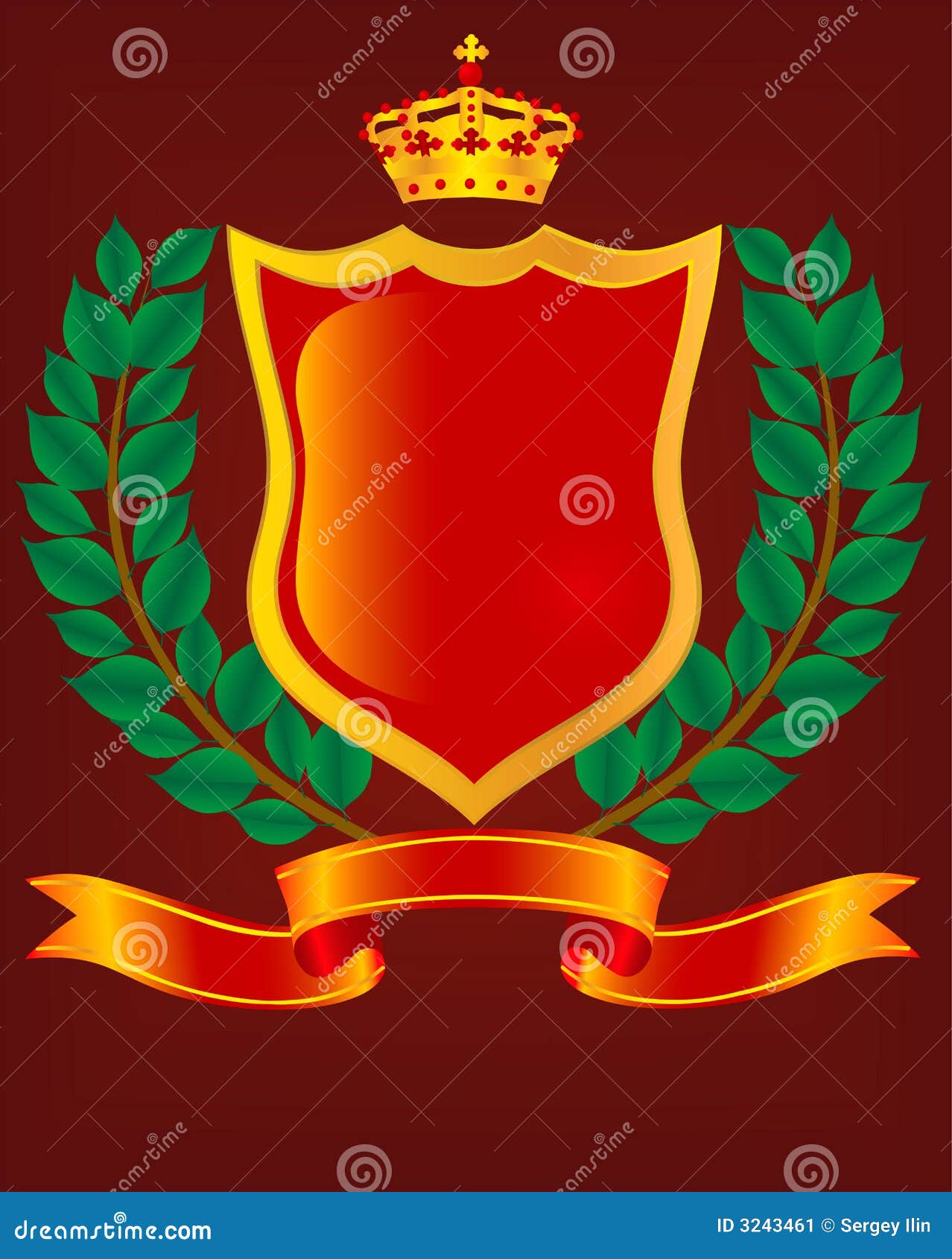 Heraldic escutcheon. stock vector. Illustration of elegant 3243461