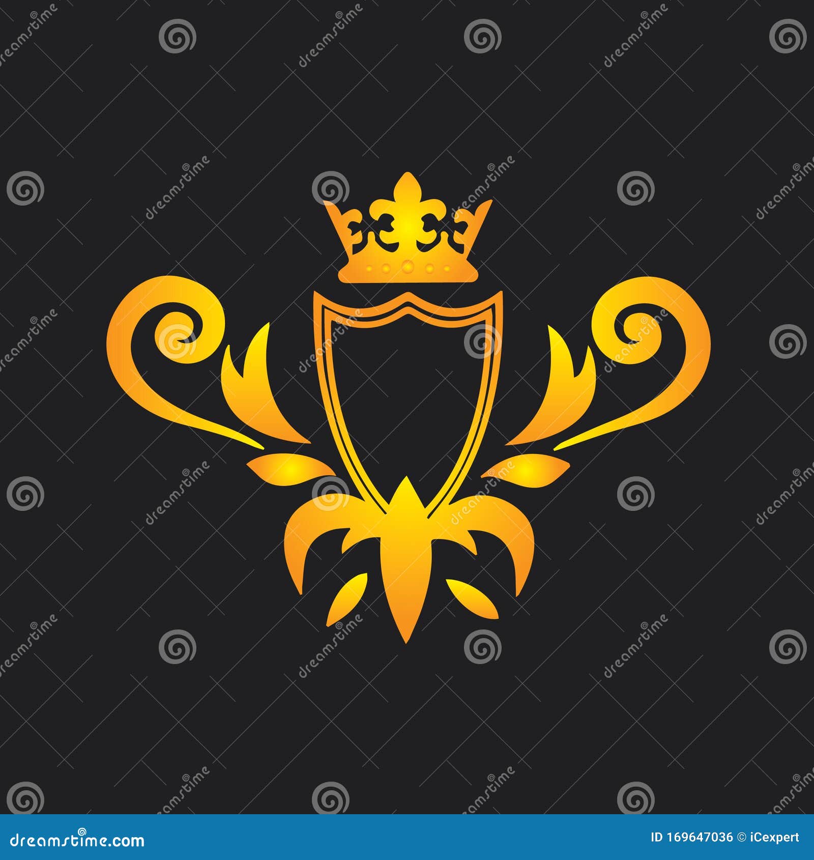Heraldic Gold Coat of Badge Stock Vector - Illustration of design ...