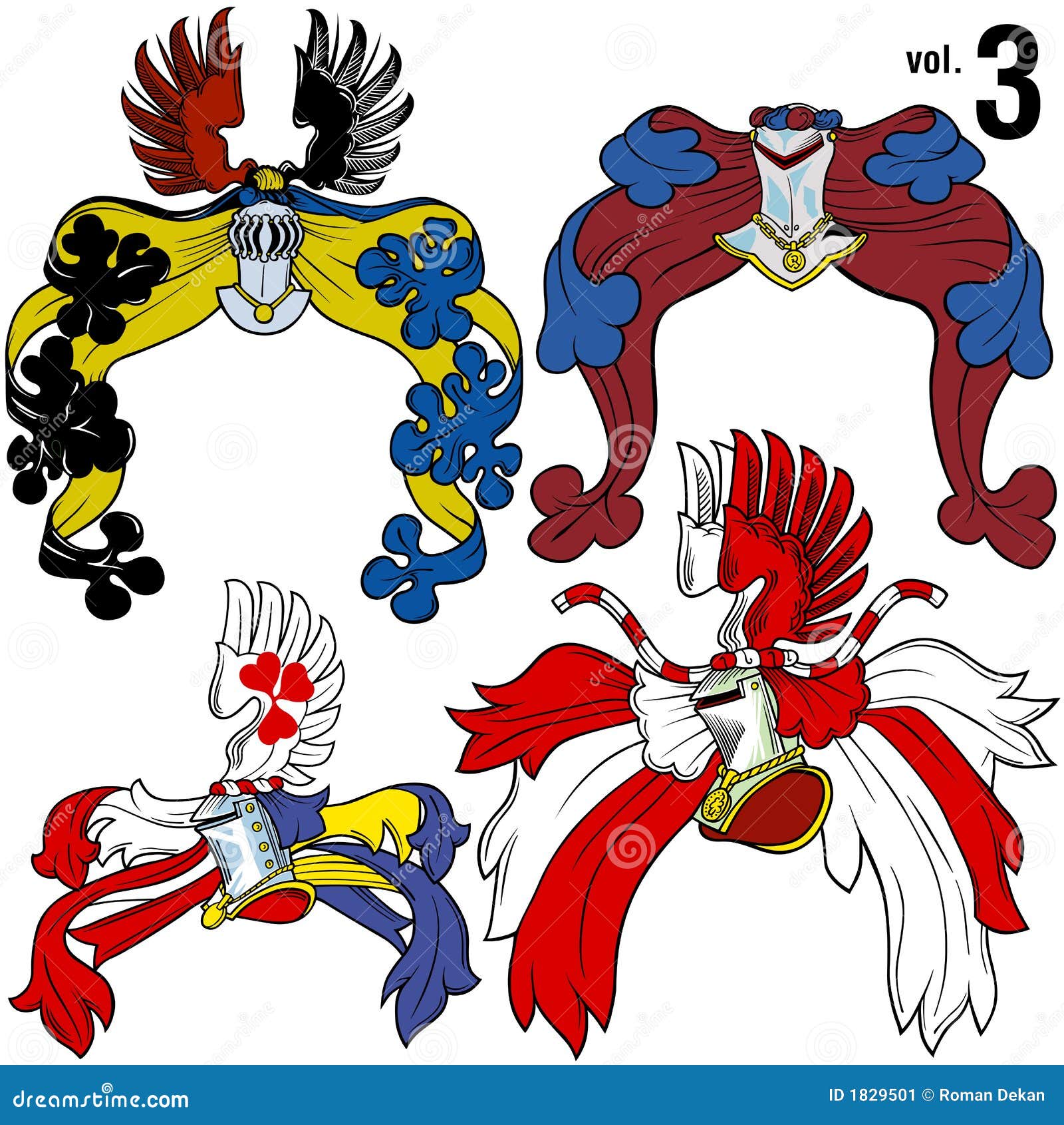 Heraldic Helmets Vol.3 Stock Image Image 1829501