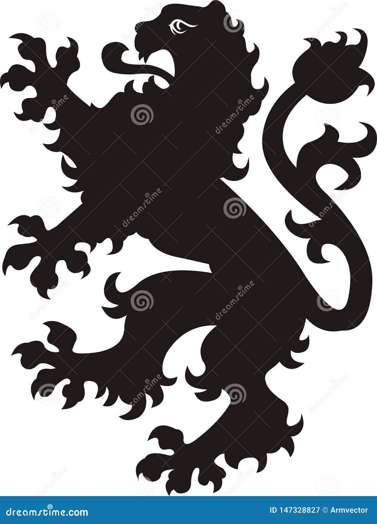 Heraldic Lion Tattoo. Black / White Silhouette Stock Vector - Illustration of monarchy, painting: 147328827 Heraldic Lion Tattoo. Black / White Silhouette Stock Vector - Illustration of monarchy, painting: 147328827