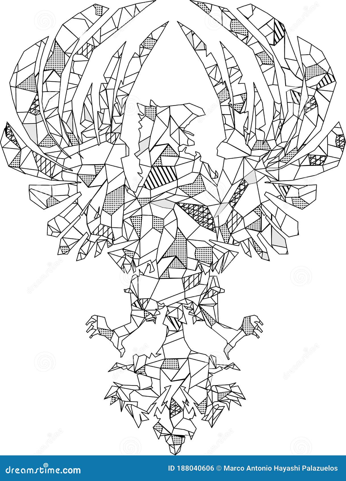 Heraldic Polygonal Eagle Tattoo Mandala 2 Stock Vector - Illustration of  arms, icon: 188040606