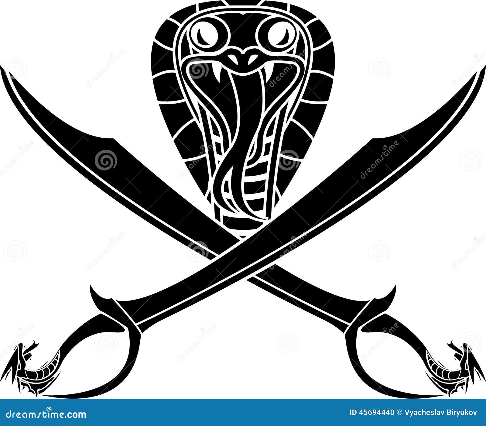 Heraldic snake symbol stock vector. Illustration of ancient - 45694440