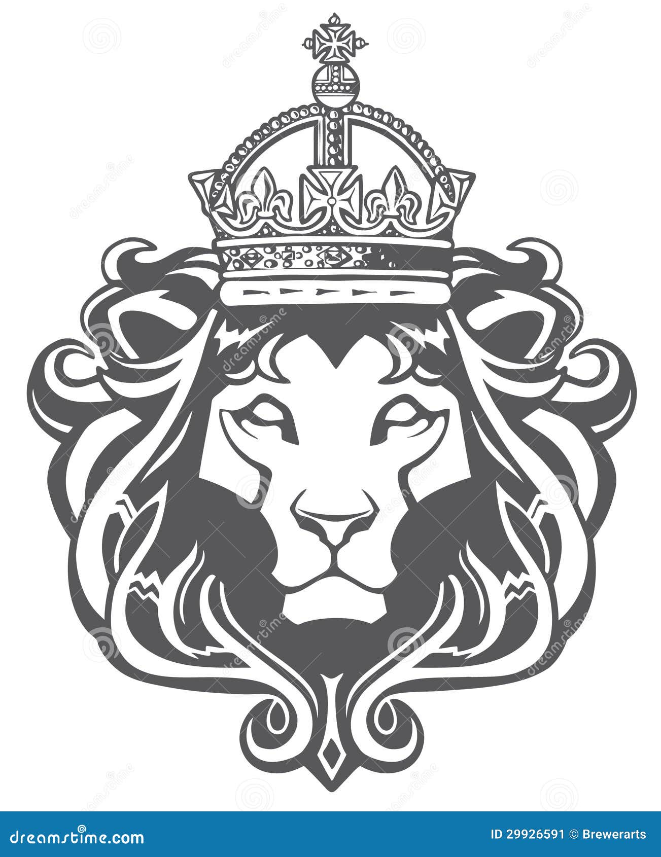 heraldic lion head