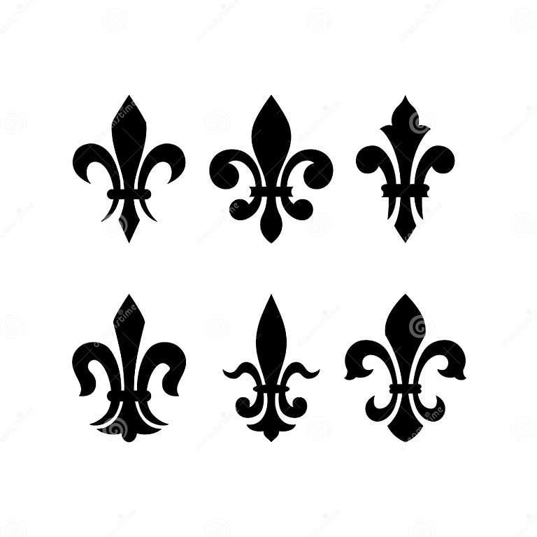 Heraldic Symbol Fleur De Lis Stock Vector - Illustration of black ...