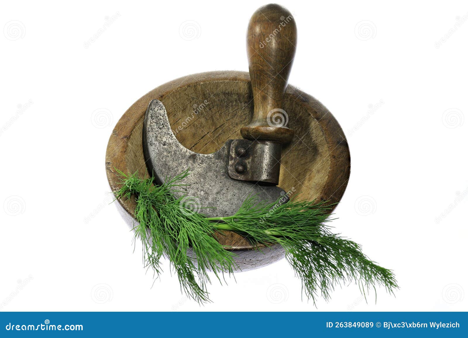 Herb chopper stock image. Image of worn, chopper, utensil 263849089