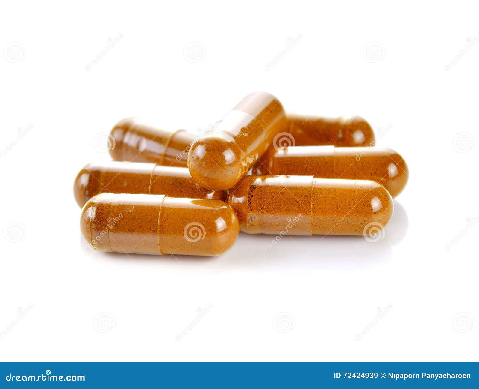 Herb turmeric capsules stock image. Image of organic 72424939