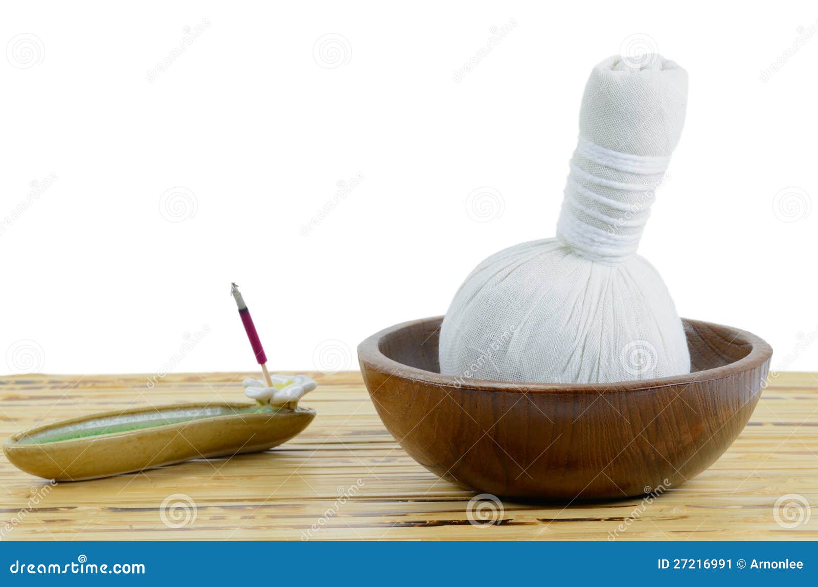 Herbal compress ball stock image. Image of wellness, thai 27216991