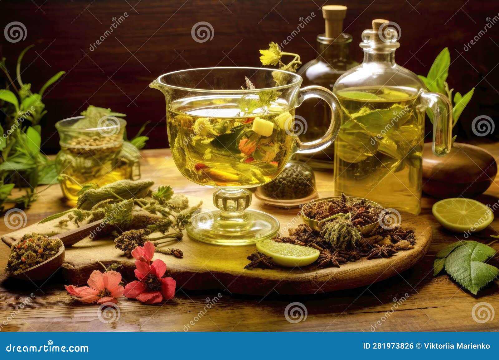 Herbal Decoction. Concept Alternative Medicine Stock Illustration