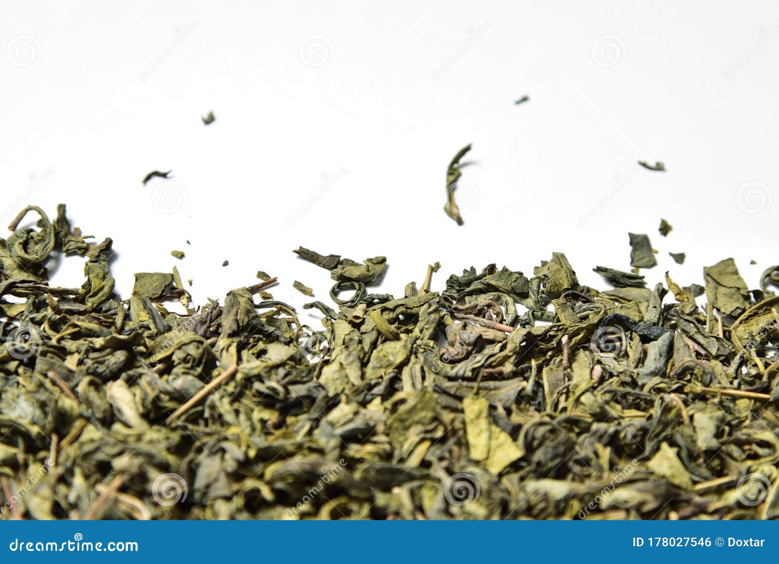 Herbal Dried Green Tea Leaves Stock Photo Image of blank, herb 178027546