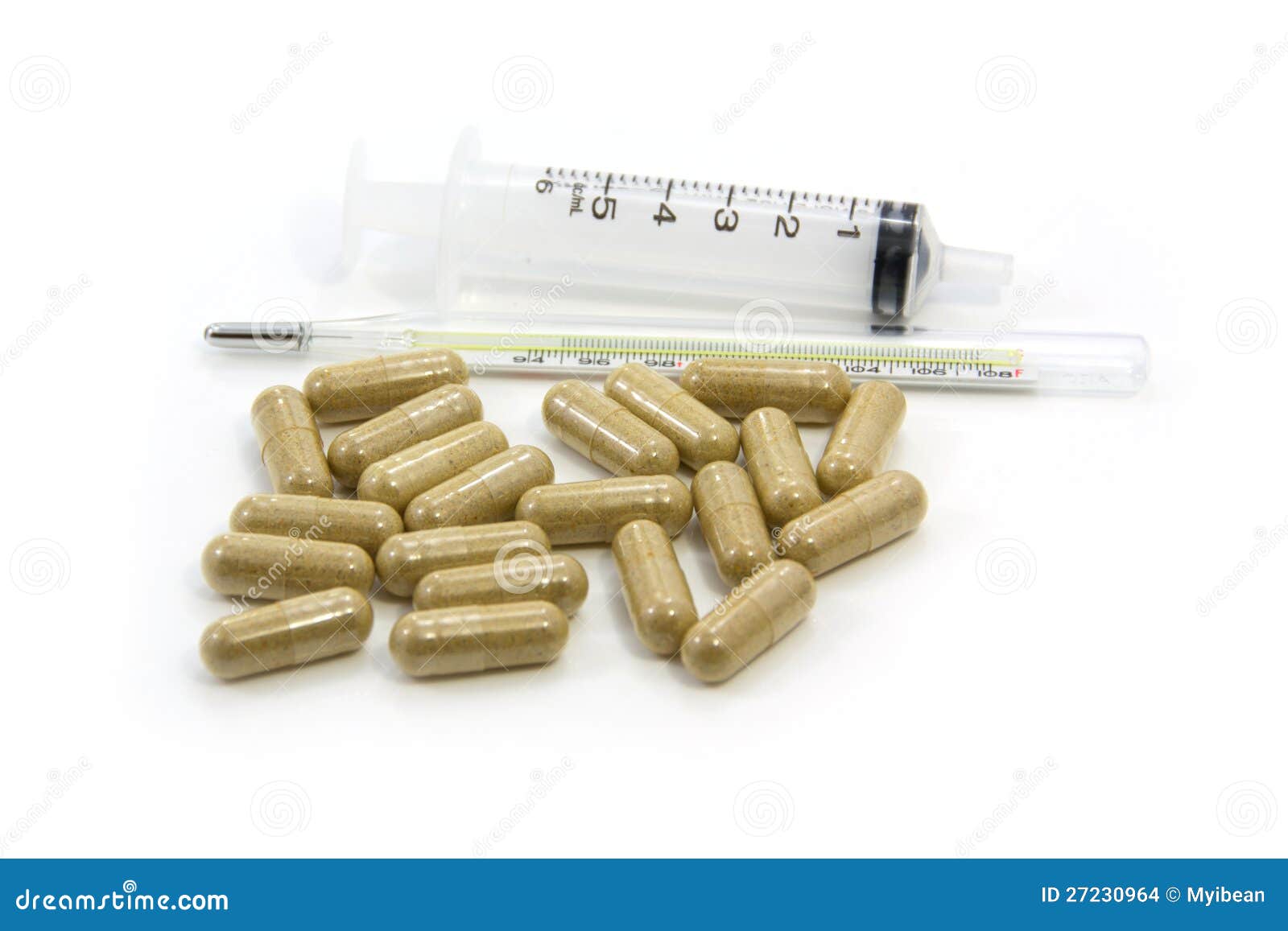 Herbal Drug Capsule and Syringe Stock Photo Image of narcotic