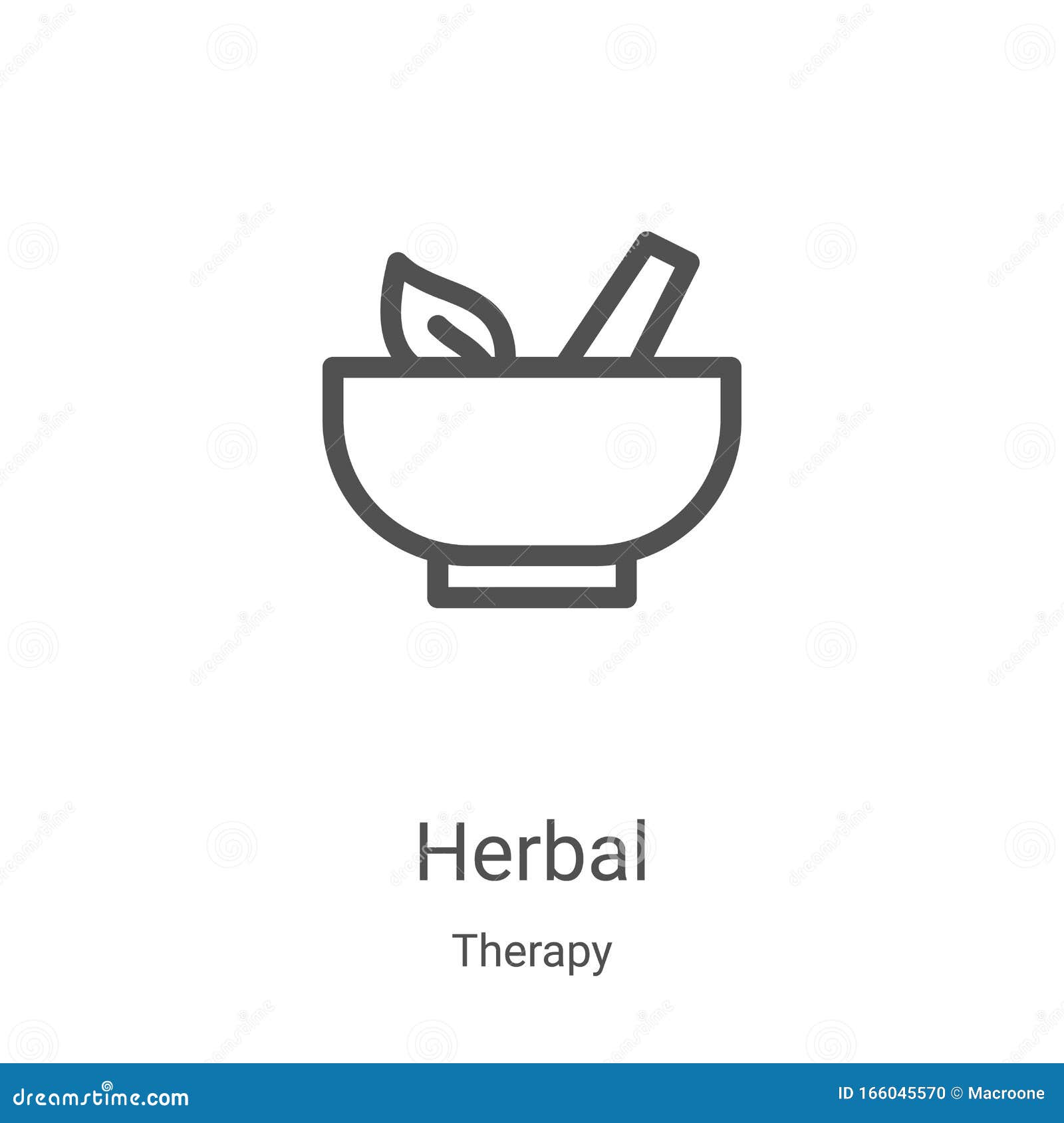 Herbal Icon Vector from Therapy Collection. Thin Line Herbal Outline