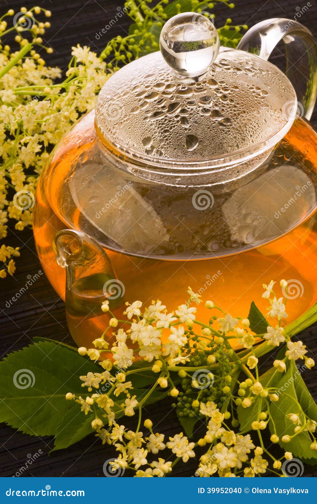 Herbal Medicine, Tea with Elder Flower Stock Photo Image of skin
