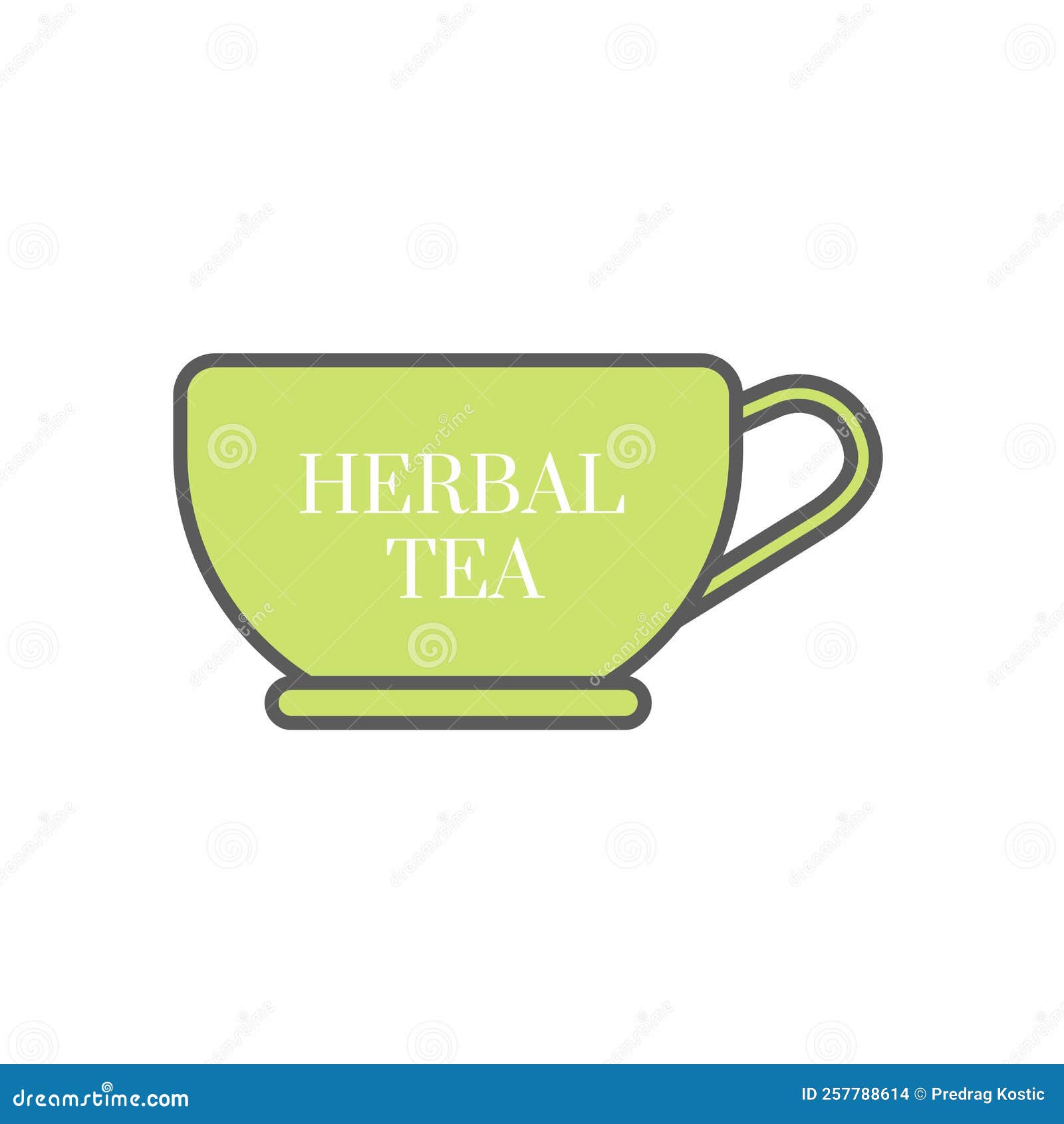 Herbal tea cup logo stock illustration. Illustration of design 257788614