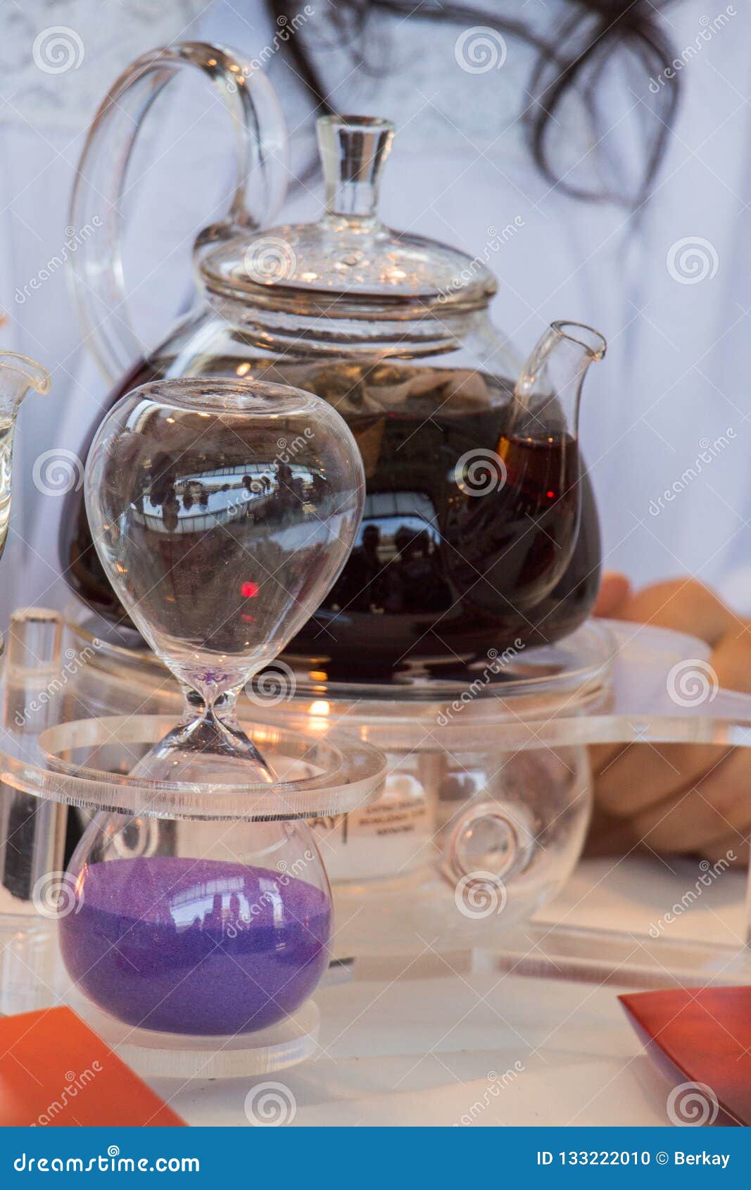 Herbal Tea in a Glass Teapot on Display Stock Photo Image of