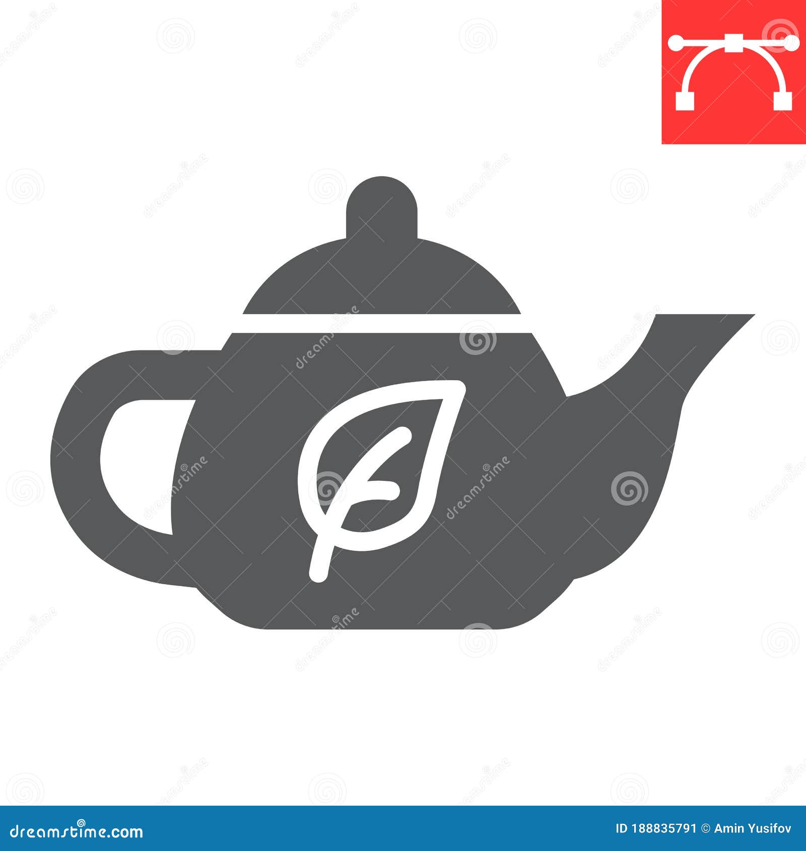 Herbal Tea Glyph Icon, Drink and Keto Diet, Teapot Sign Vector Graphics