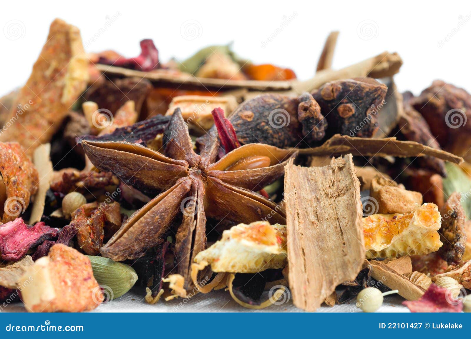 Herbal Tea with Leaves, Fruits and Herb Stock Image Image of blossom