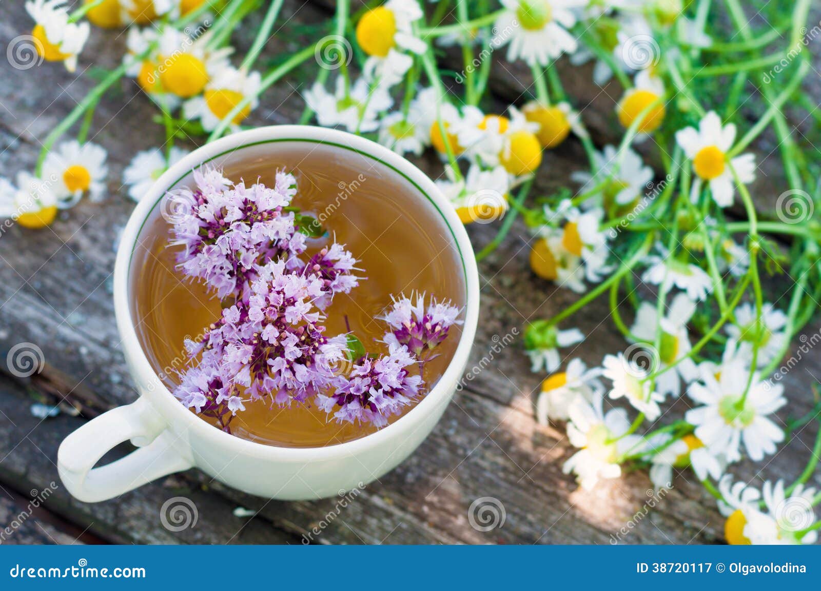 Herbal tea with marjoram stock image. Image of herbal 38720117