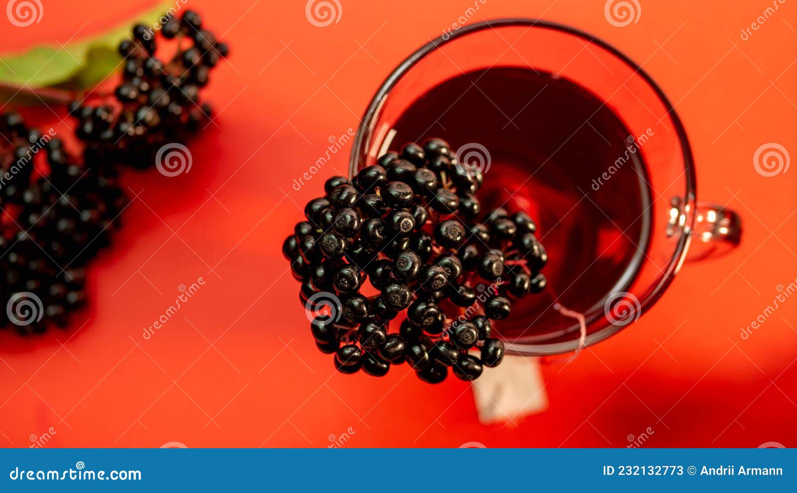 Herbal Tea Natural Homeopathy, Elderberry in the Form of Tea Stock