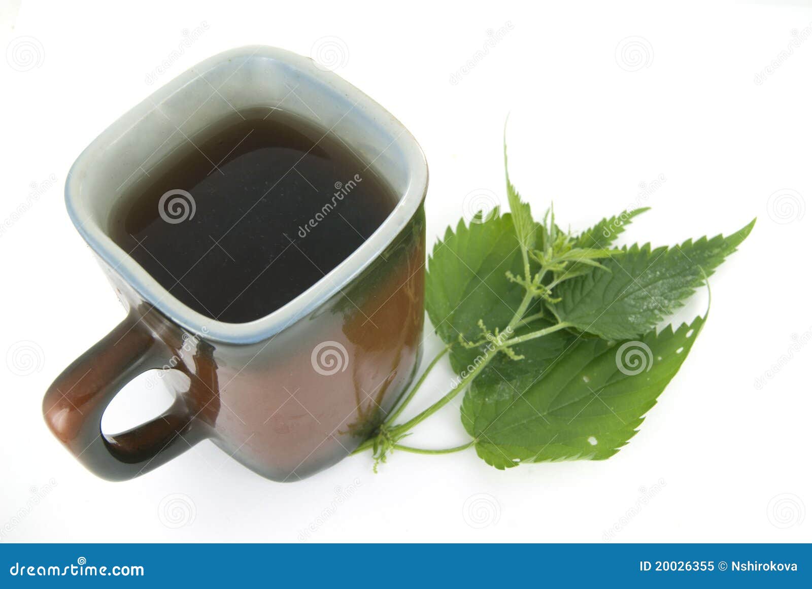 Herbal tea and nettle stock image. Image of green, tasty 20026355