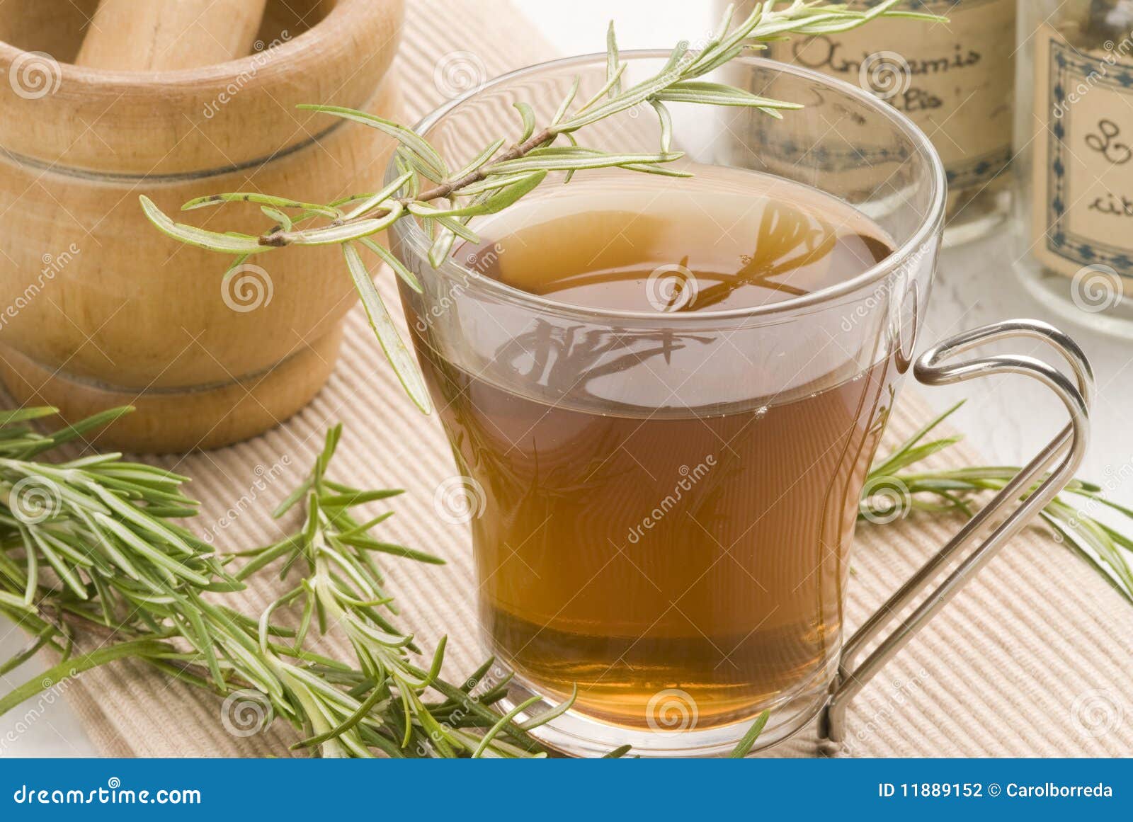 Herbal tea. Rosemary. stock photo. Image of alternative 11889152