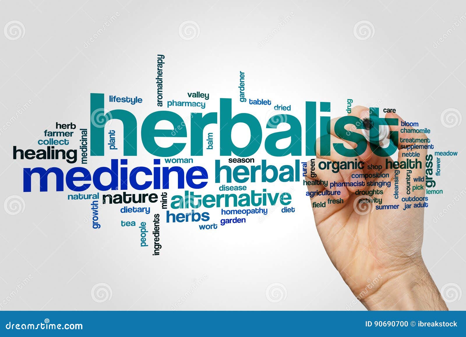 Herbalist word cloud stock photo. Image of grass, farmer 90690700