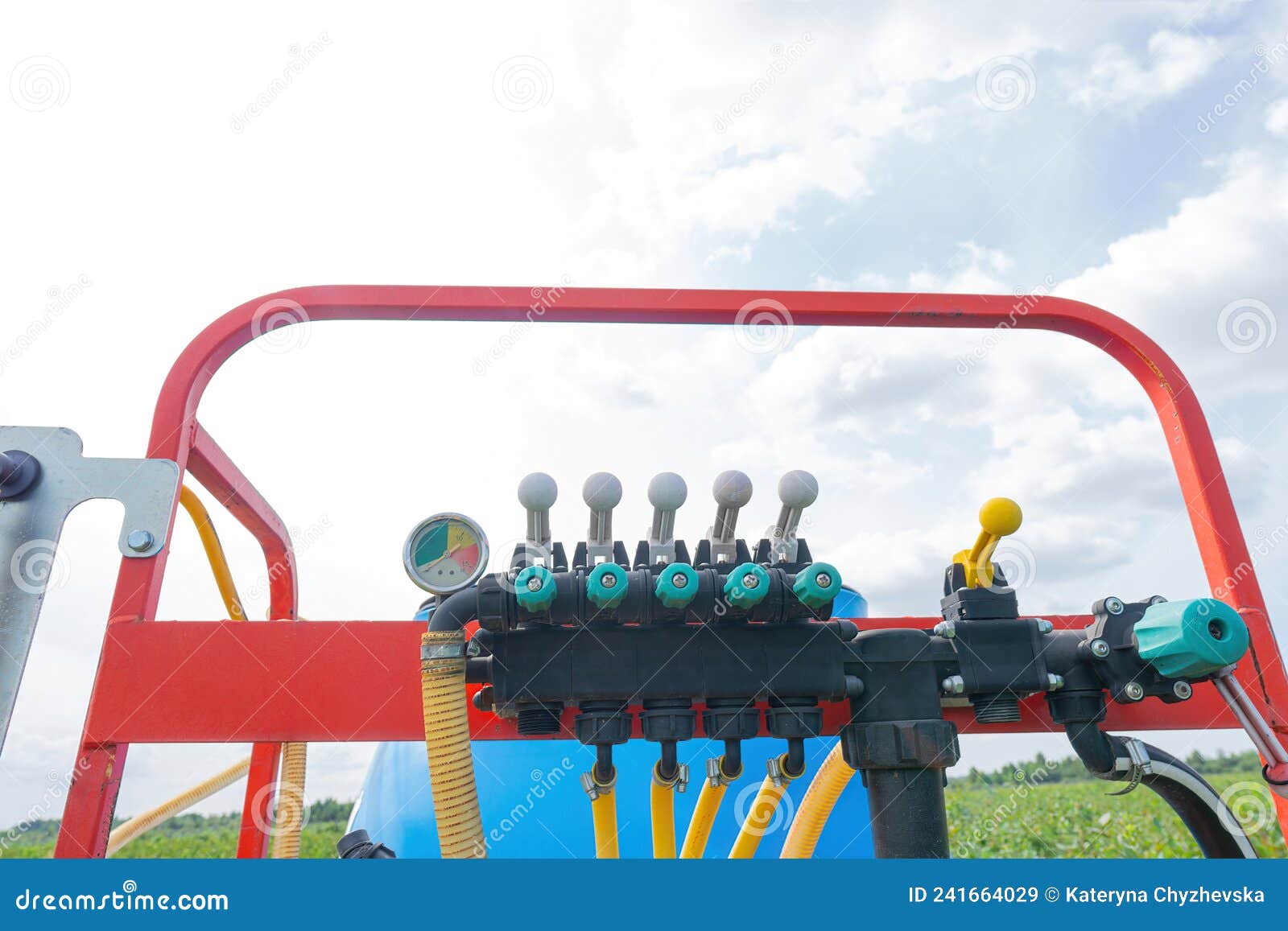 Herbicide Spraying Machine Switch Elements Stock Image Image of