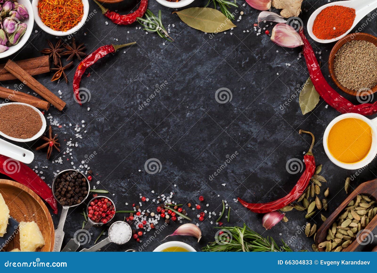 Herbs, Condiments and Spices Stock Image - Image of gourmet, colorful ...