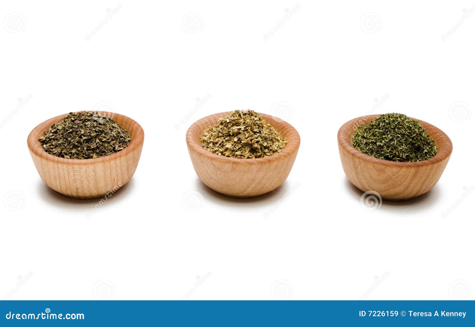 herbs in pinch bowls