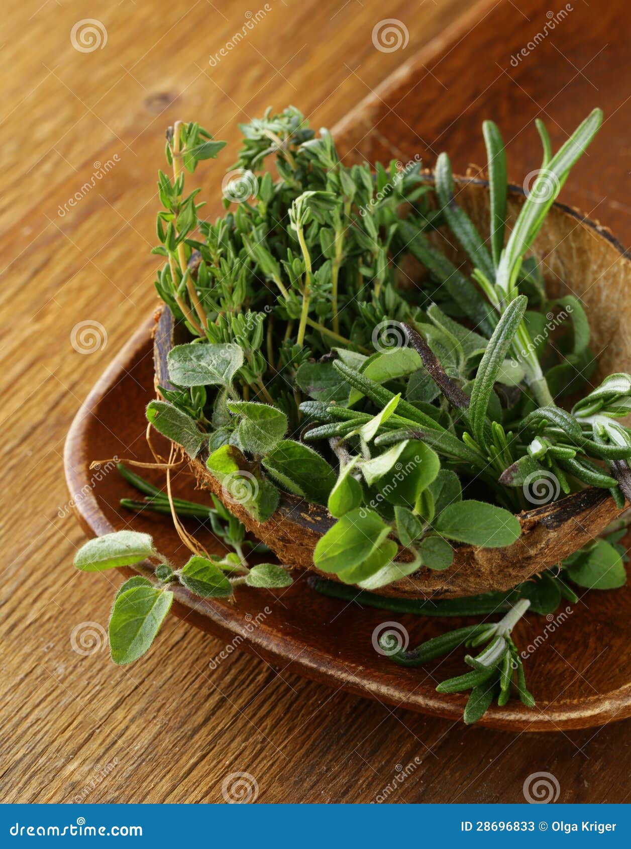 Herbs Spices (rosemary, Thyme, Oregano) Stock Image Image of