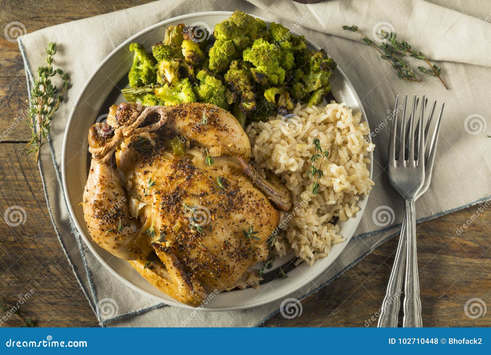 herby baked cornish game hens