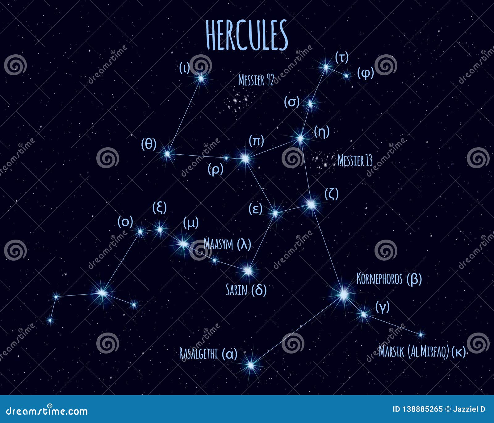 Hercules Constellation Cartoon Vector 48876889