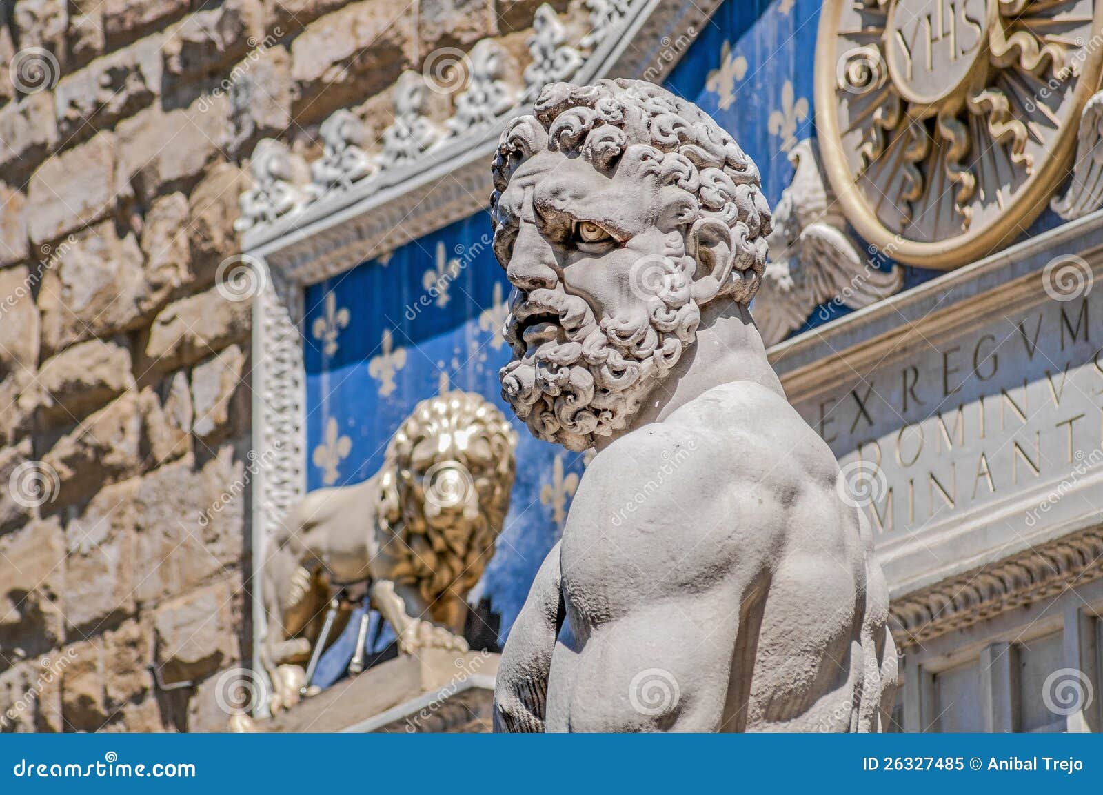 Hercules at Signoria Square in Florence, Italy Stock Image Image of